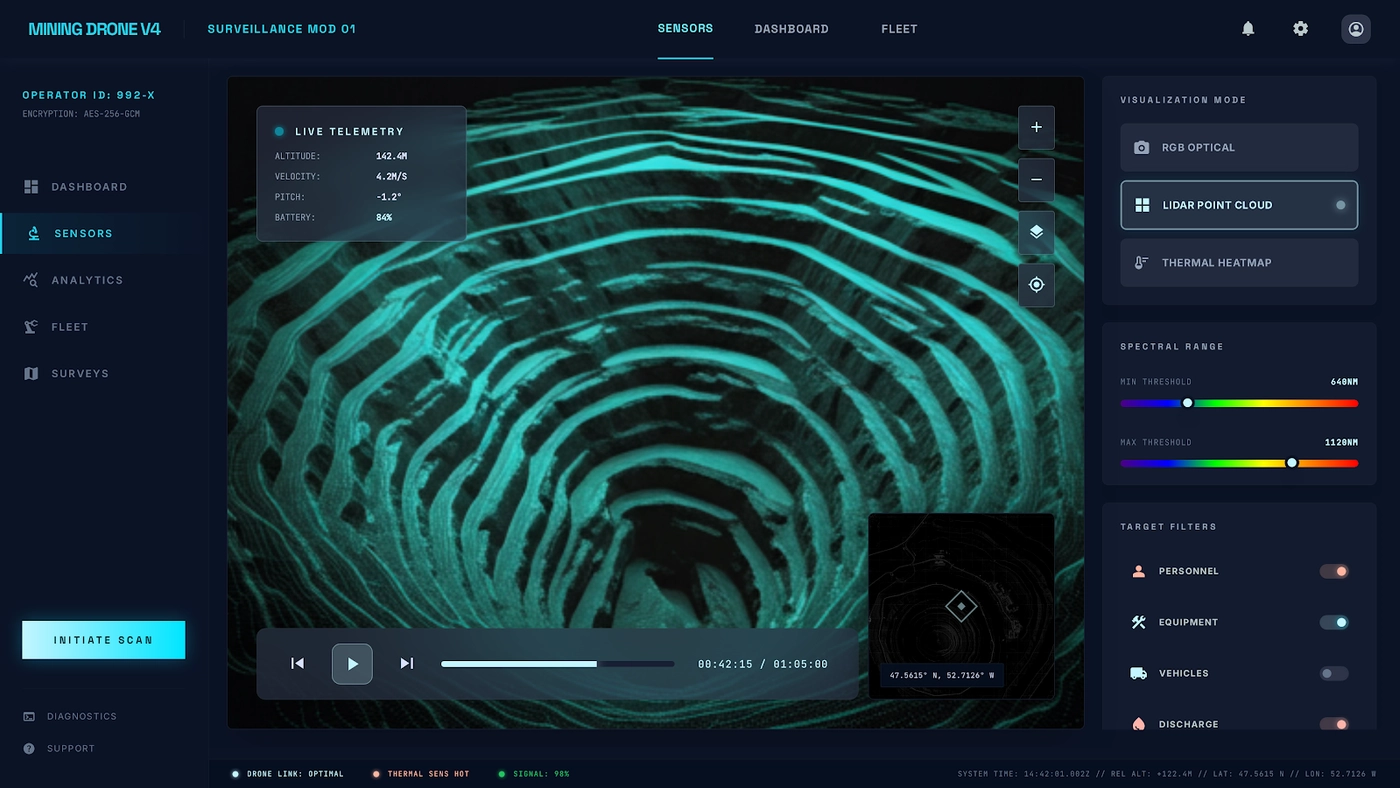 Sensor control interface